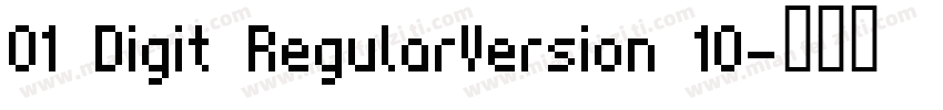 01 Digit RegularVersion 10字体转换